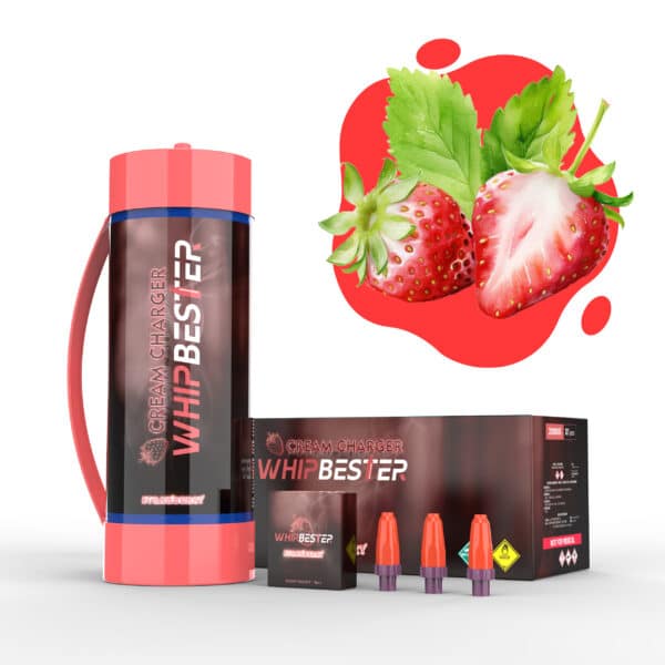 Whipbester 2000G 3.3L Strawberry Fruit Flavor N2O Tank Whip Cream Chargers