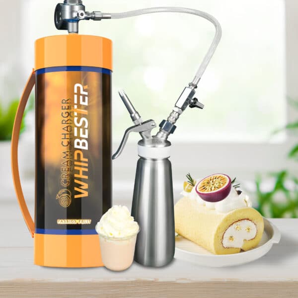 Whipbester 2000G 3.3L Passion Fruit Flavor N2O Tank Whip Cream Chargers - Image 5